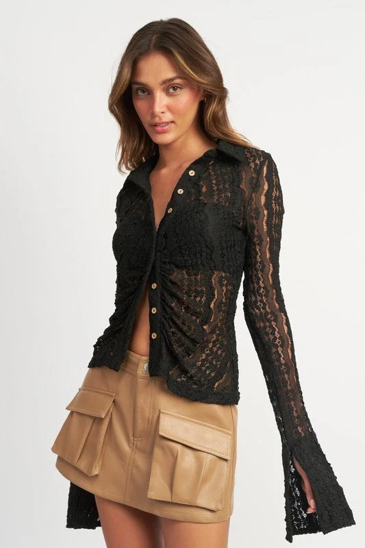 BELL SLEEVE LACE TOP *Online Only*