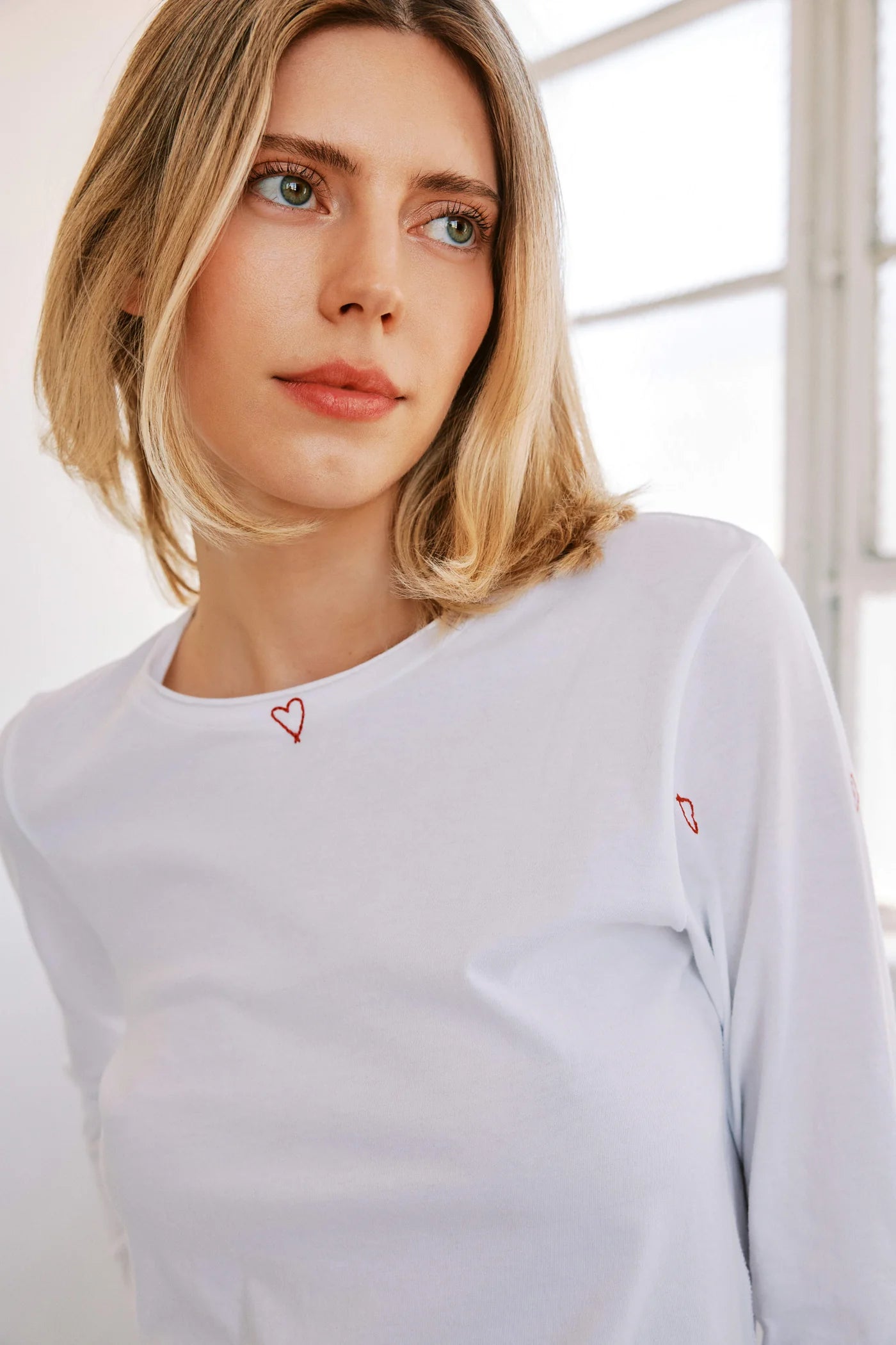 Catherine Gee Long Sleeve Heart Tee