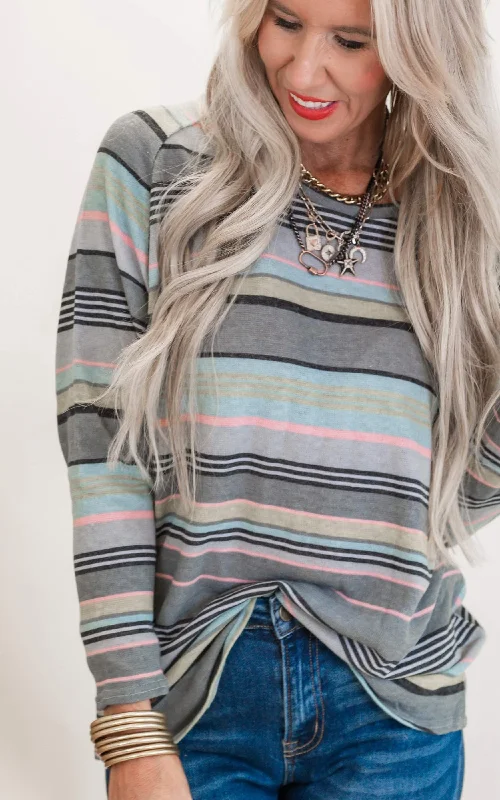 Cozy Stripe Vibes Dolman Top