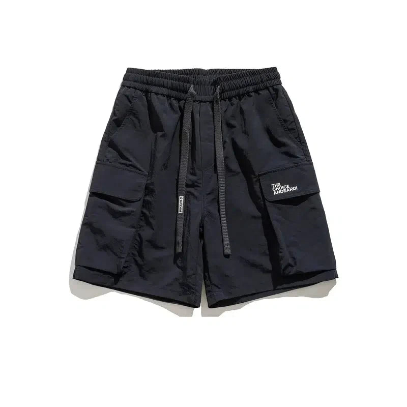 Elastic Waist Cargo Shorts