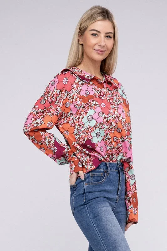 Floral Printed Long Sleeve Shirt *Online Only*