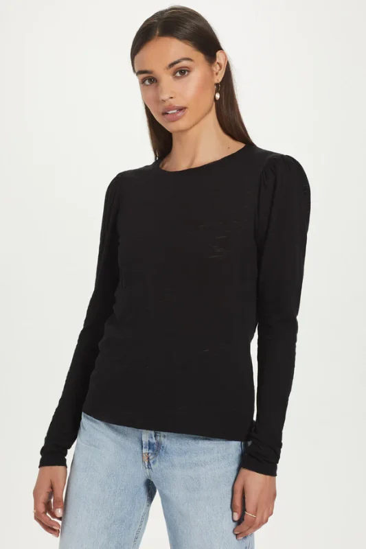 Goldie LONG SLEEVE PUFF SHOULDER TEE