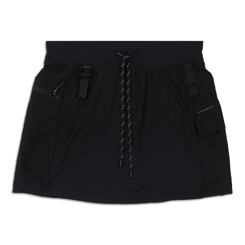 Multi-Pocket Cargo High-Rise Hiking Skirt