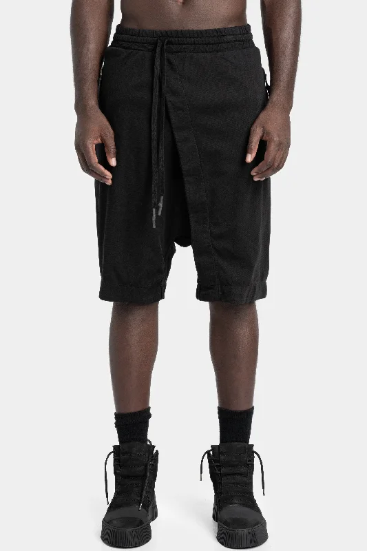 P34 - Drop crotch asymmetrical shorts