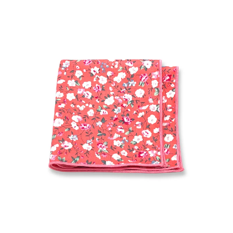 Pink Floral Pocket Square