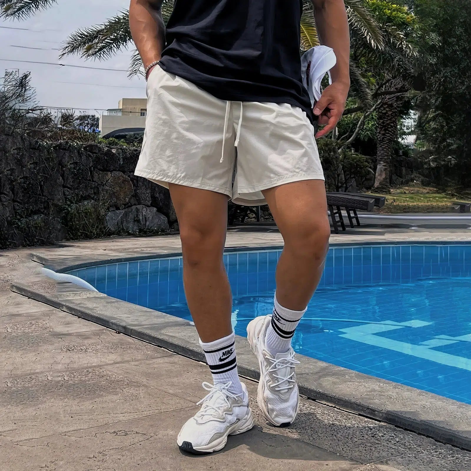 Quick-drying Drawstring Elastic Shorts