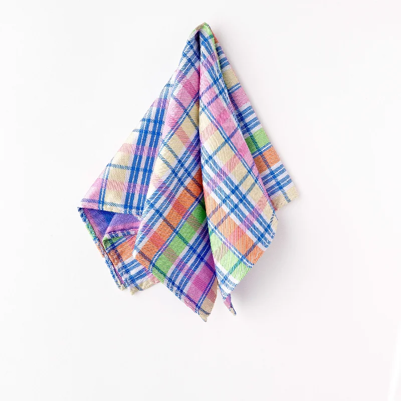 Light Plaid Pocket Square