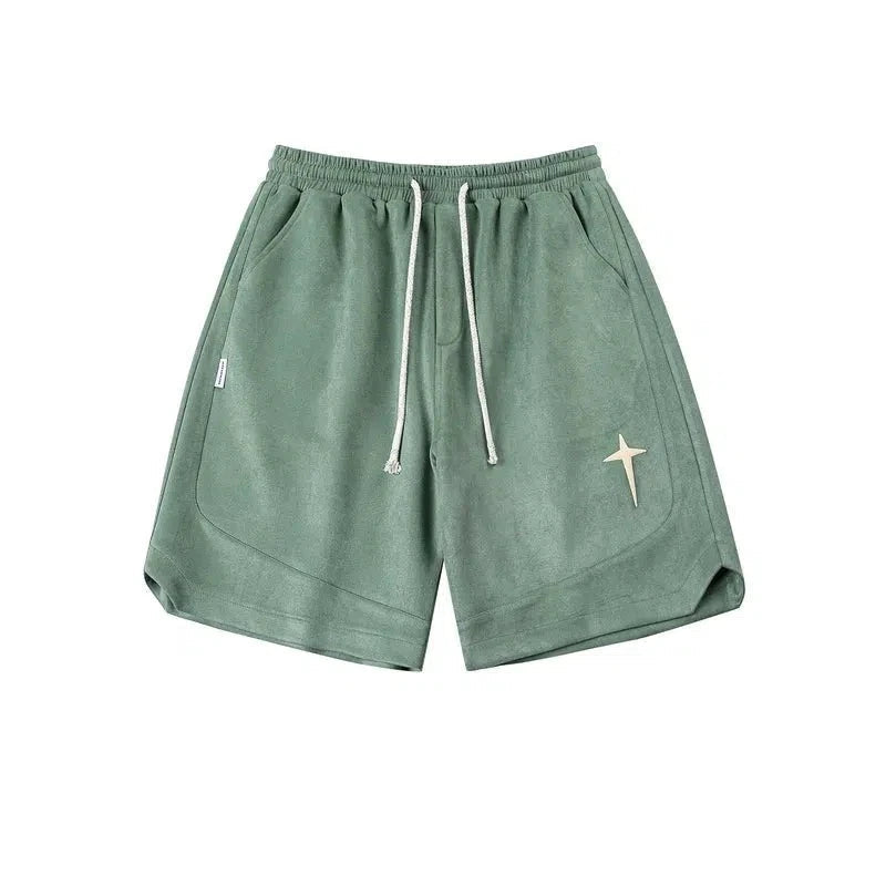 Suede Drawstring Shorts