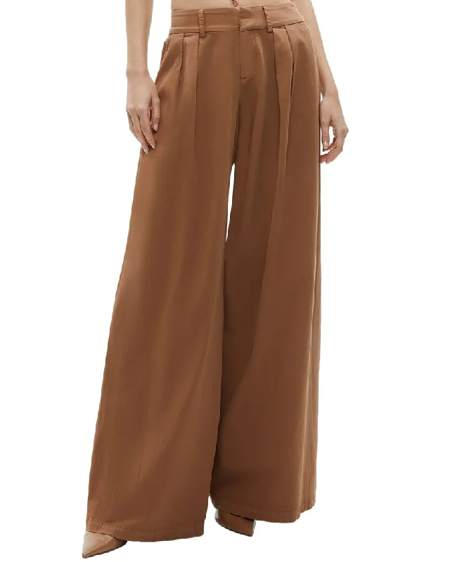 alice + olivia Garbo Low-Rise Baggy Pleated Trouser