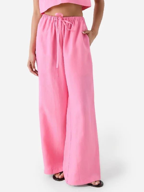 Delphi Drawstring Pant In Rose