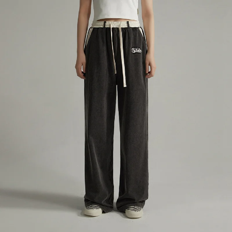 Waist String Wide Jogger Pants