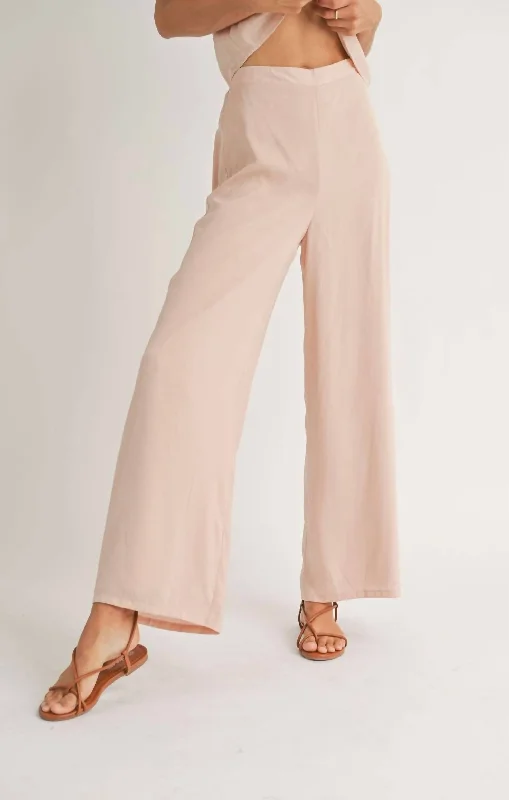 Fast Lane Wide Leg In Blush