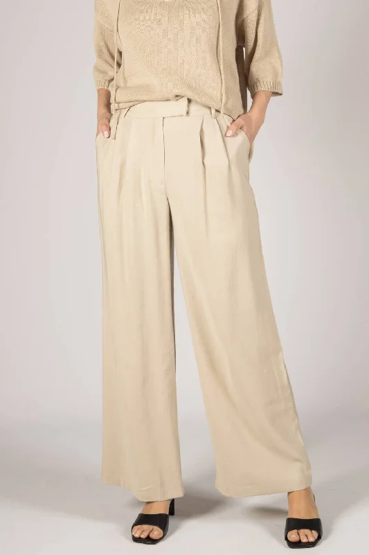 High Waisted Trouser In Khaki