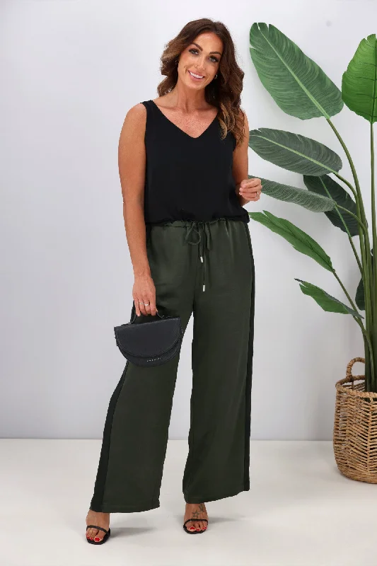 Jane James Nina Sateen Pant Forest Green