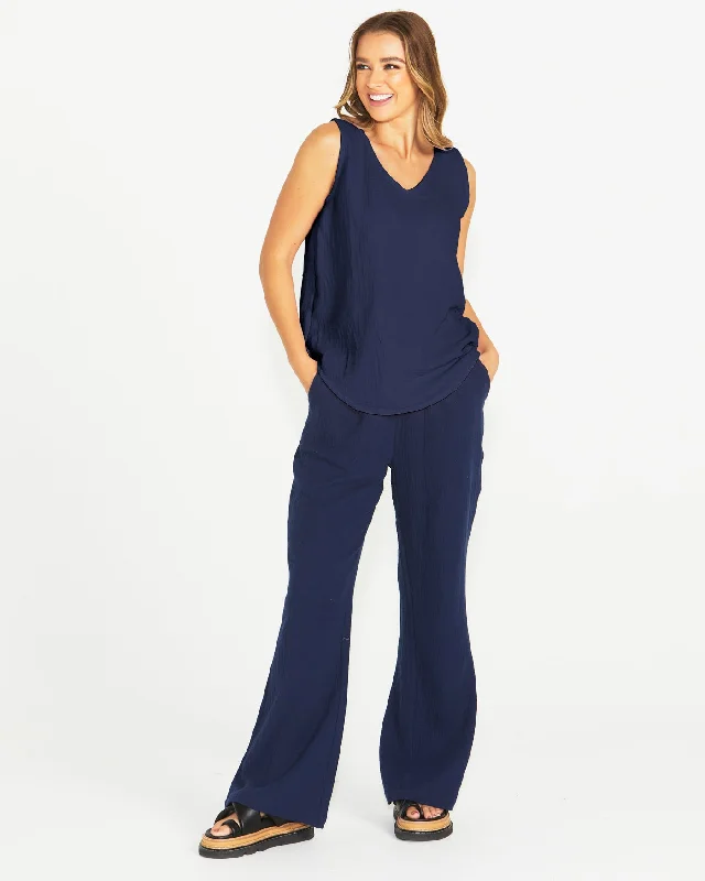 Sass Henny Pants Navy